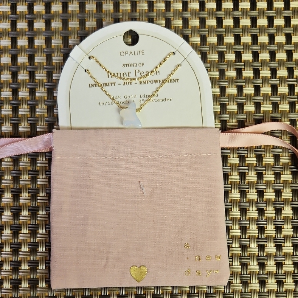 A New Day Gemstone Jewelry Pouch - Opalite Stone Of Inner Peace